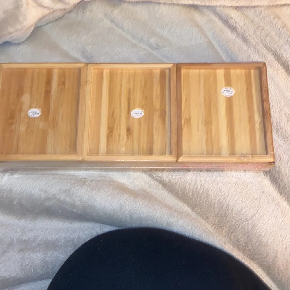 Soho 3 pc bamboo beauty organizer new in package